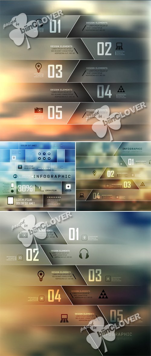 Vector Set elements of infographics