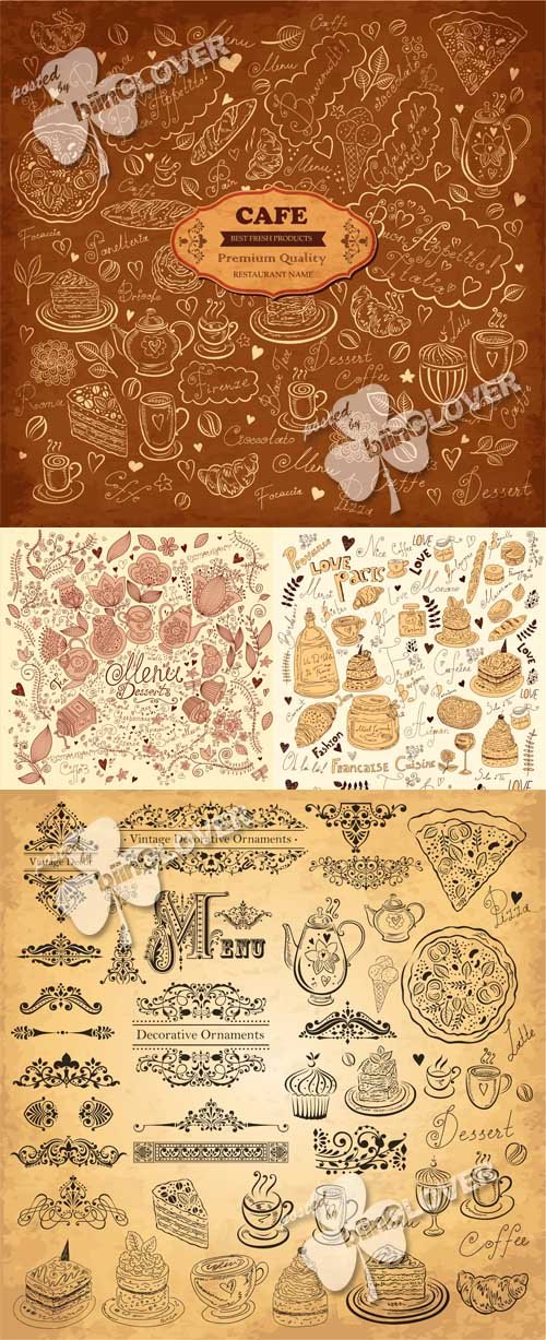 Vector Vintage menu design