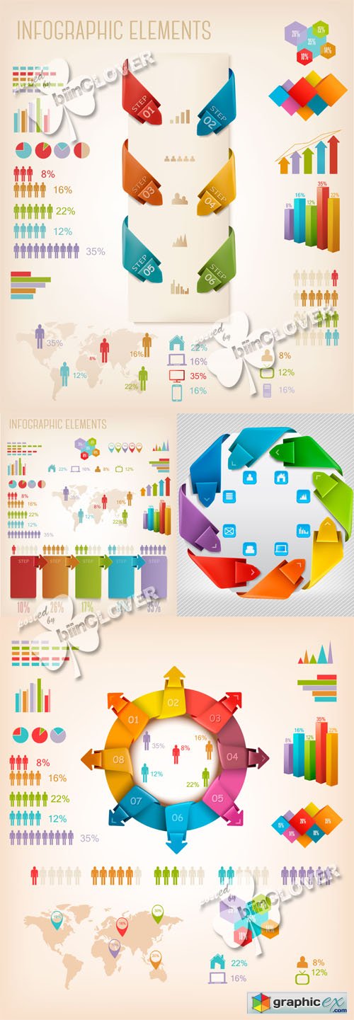 Vector Infographics elements illustrations