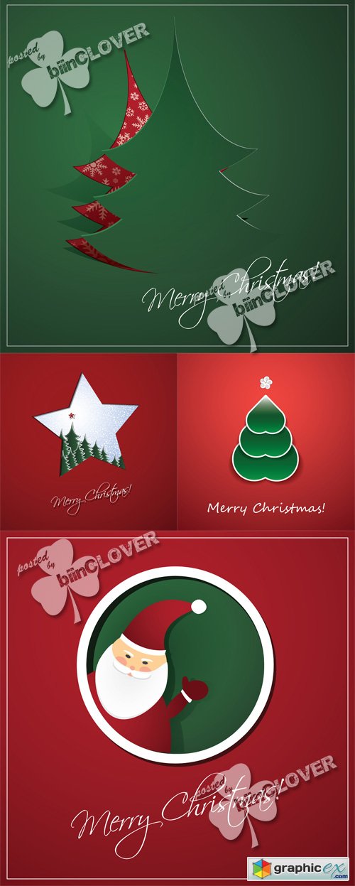 Vector Christmas cards 0532