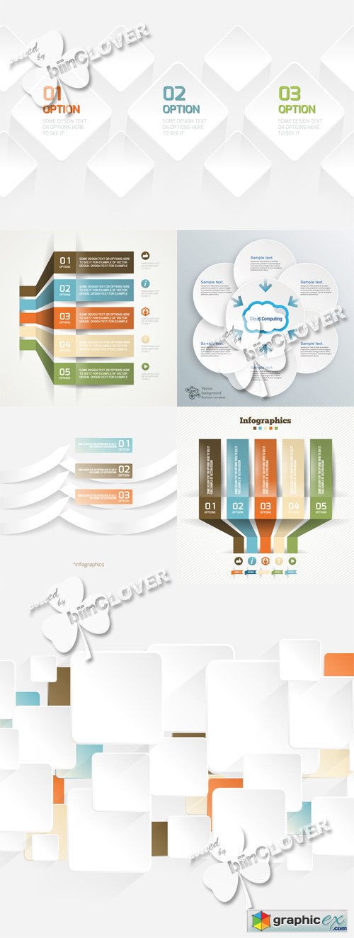 Vector Modern paper origami effect 0529