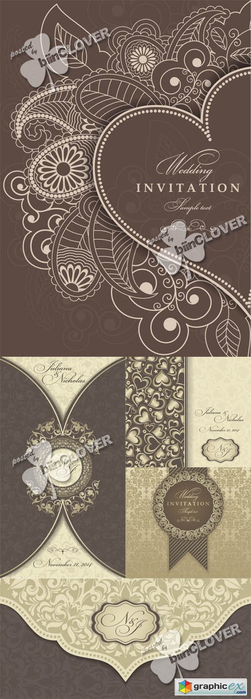 Vector Invitation card 0523