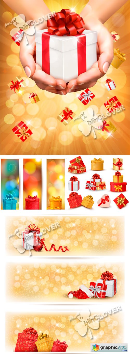 Vector Gift boxes concept 0521