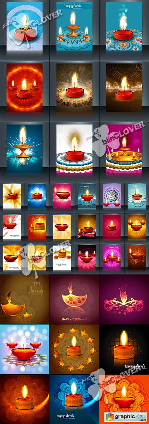 Vector Happy diwali design 0520
