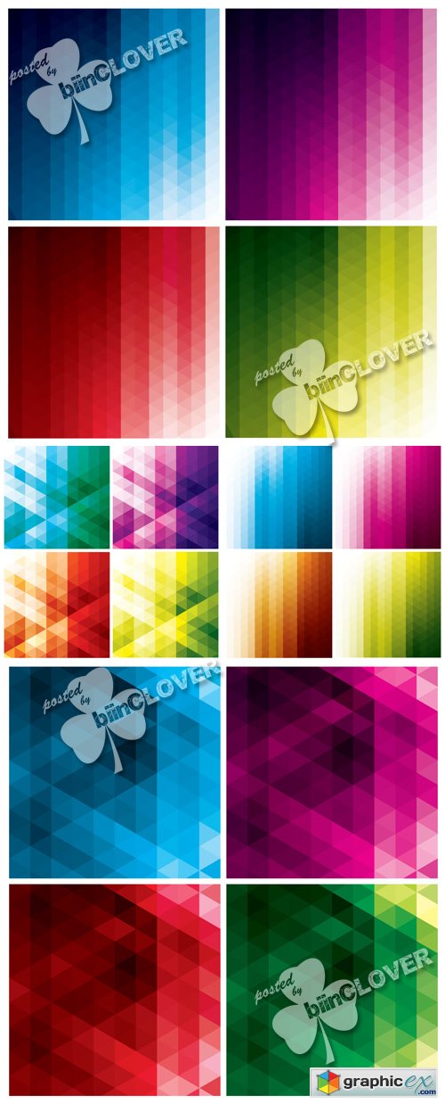 Vector Abstract triangle backgrounds 0545