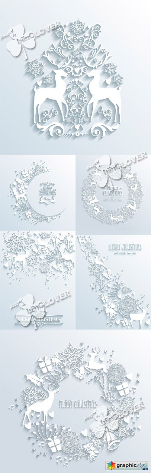 Vector Christmas 3D illustrations 0546