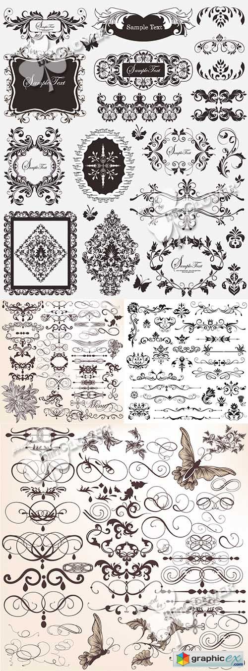 Vector �alligraphic design elements 0510