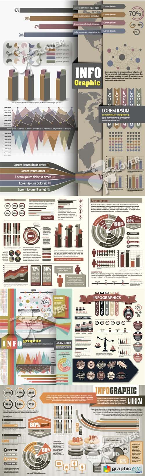 Vector Set of infographic design elements 0503