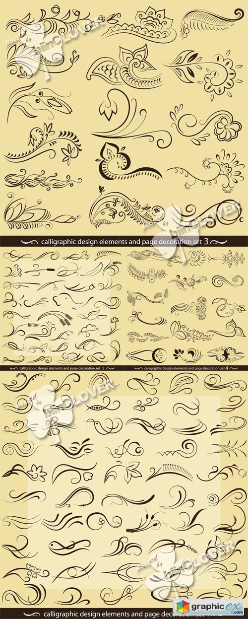 Vector Calligraphic design elements 0502