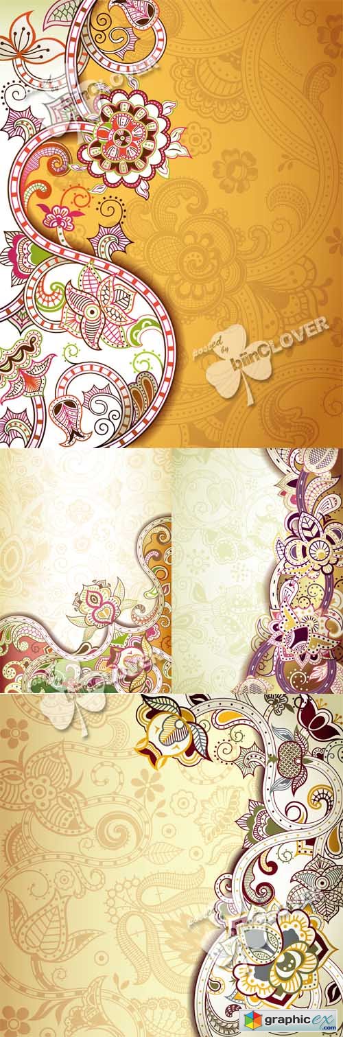 Vector Abstract floral background 0499