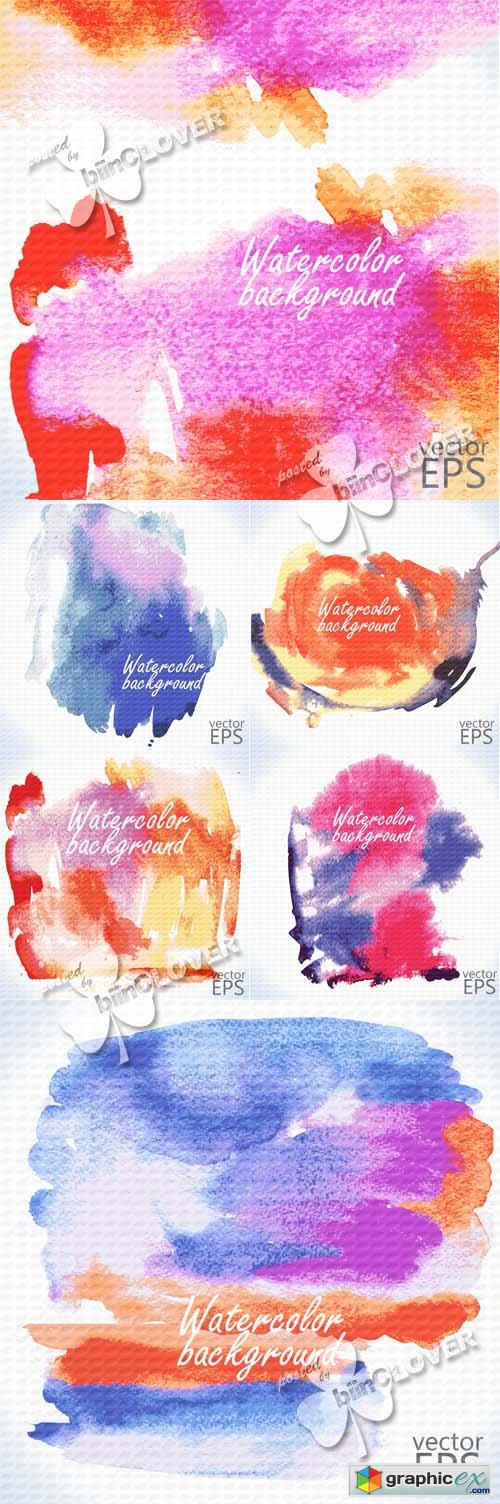 Vector Watercolor backgrounds 0498