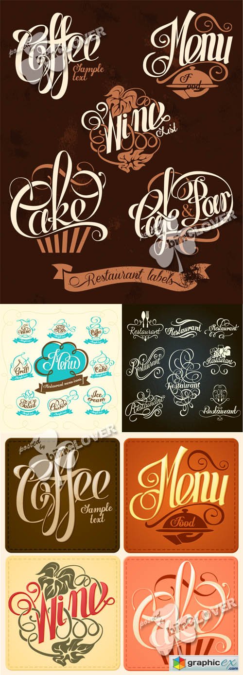 Vector Vintage restaurant menu designs 0497