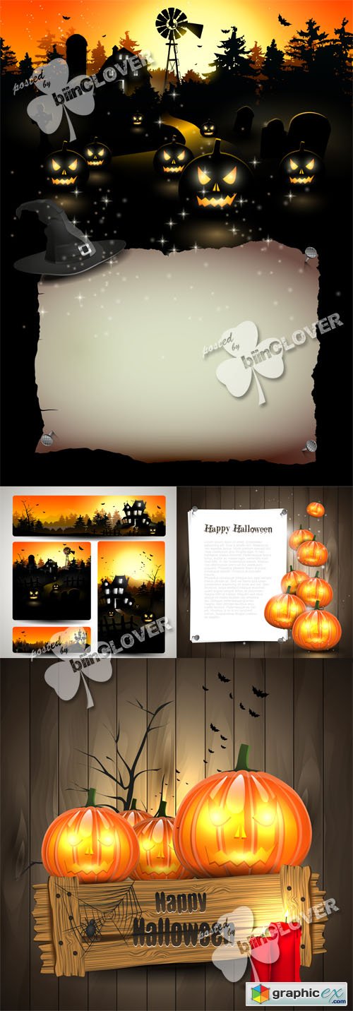 Vector Halloween background 0492