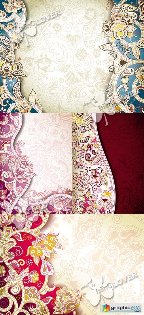 Vector Floral abstract background 0487