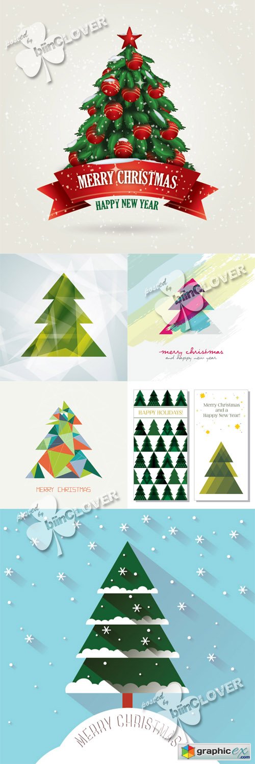 Vector Christmas trees 0548