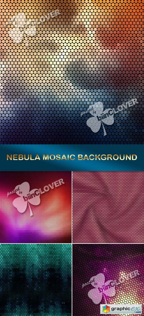 Vector Nebula mosaic background 0486