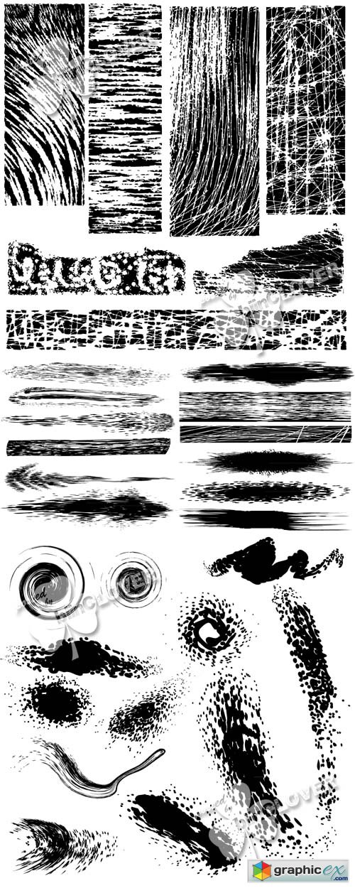 Vector Grunge elements and symbols 0483
