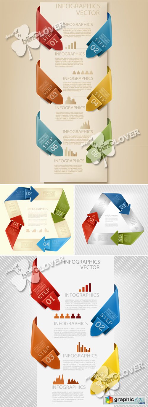 Vector Banner with arrows and numbers 0482