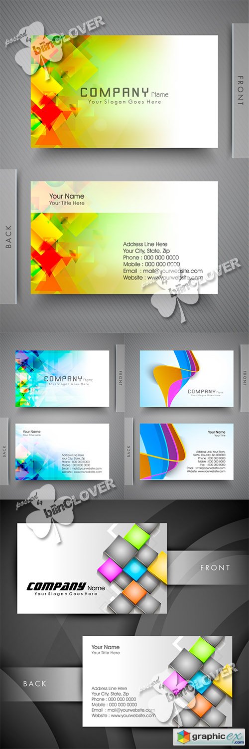 Vector Business card set 0480