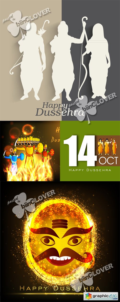 Vector Happy Dussehra background 0479