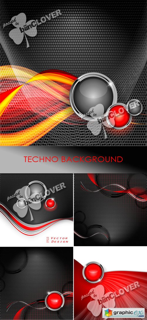 Vector Techno background 0463