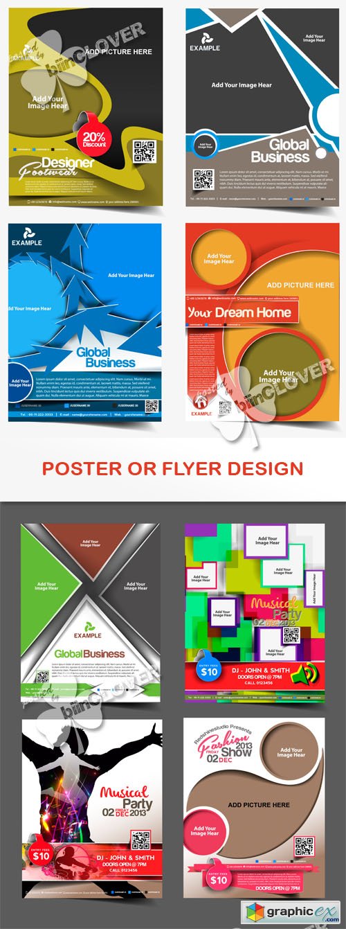 Vector Poster or flyer design 0463