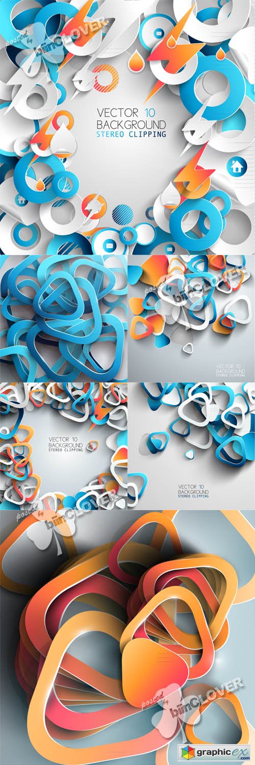 Vector Abstract background with 3D elements 0453