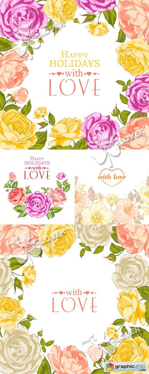 Vector Valentines cards 0553