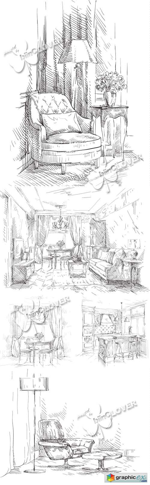 Vector Hand draw interior 0451