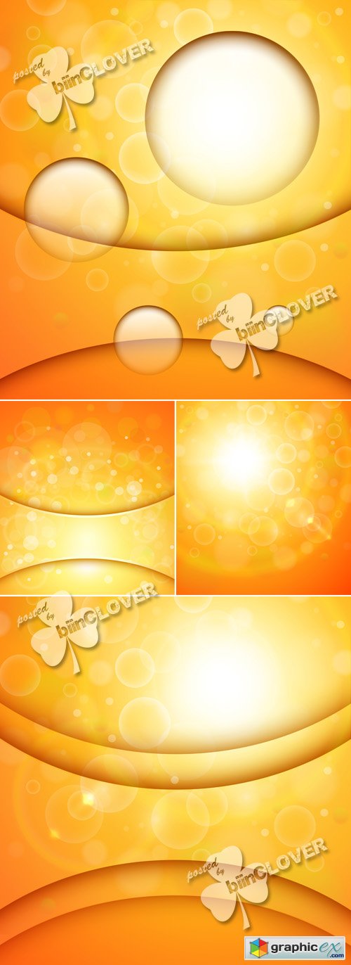 Vector Orange summer background 0447