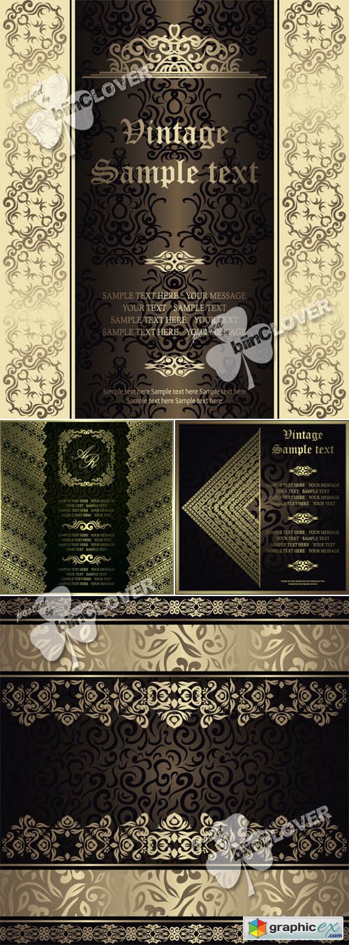 Vector Vintage luxury card 0443