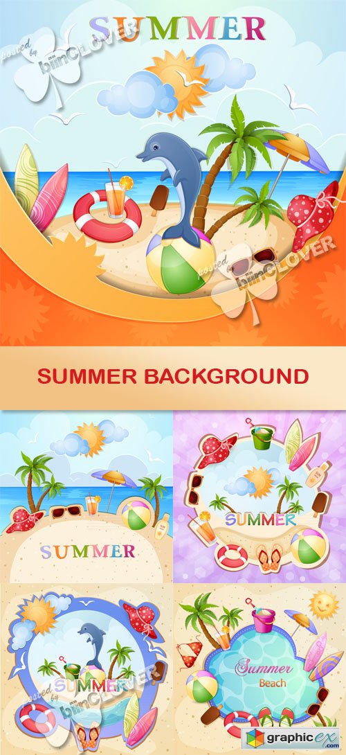 Vector Summer background 0443