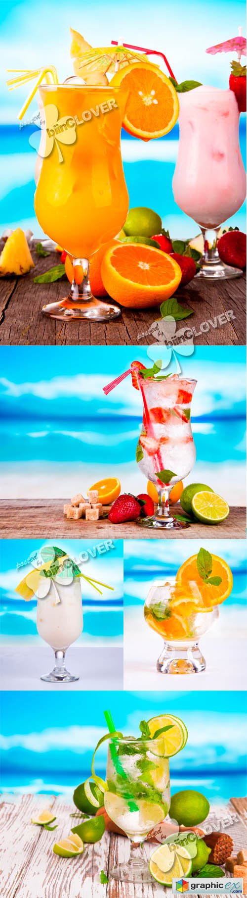 Vector Exotic cocktail on the beach 0422