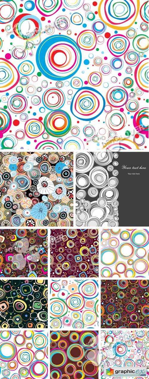 Vector Seamless festive patterns set 0434