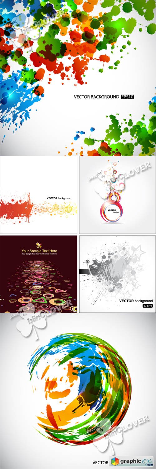 Vector Abstract splash background 0433