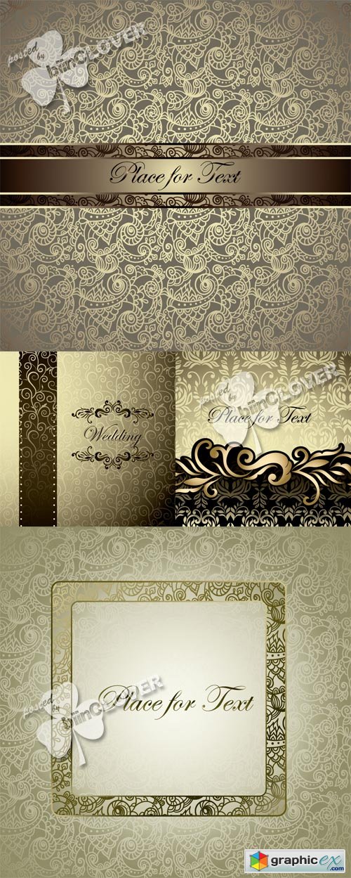 Vector Vintage invitation cards 0428