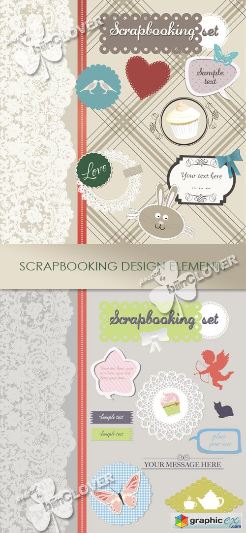 Vector Scrapbooking design elements 0424