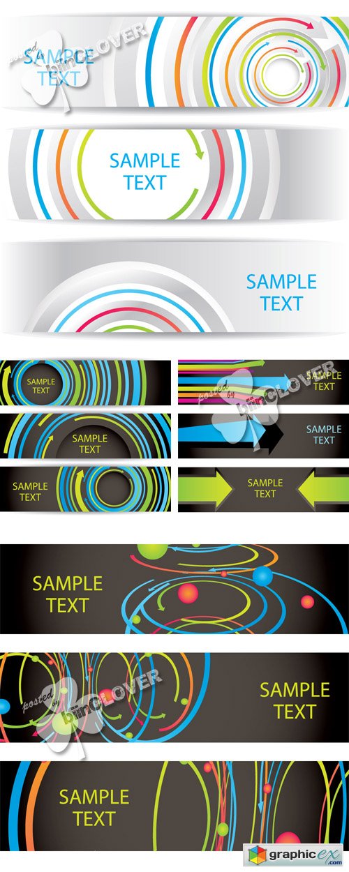 Vector Abstract modern banners 0419
