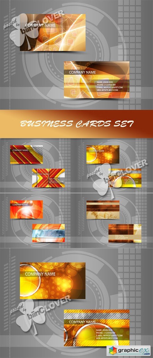 Vector Business cards set 0416