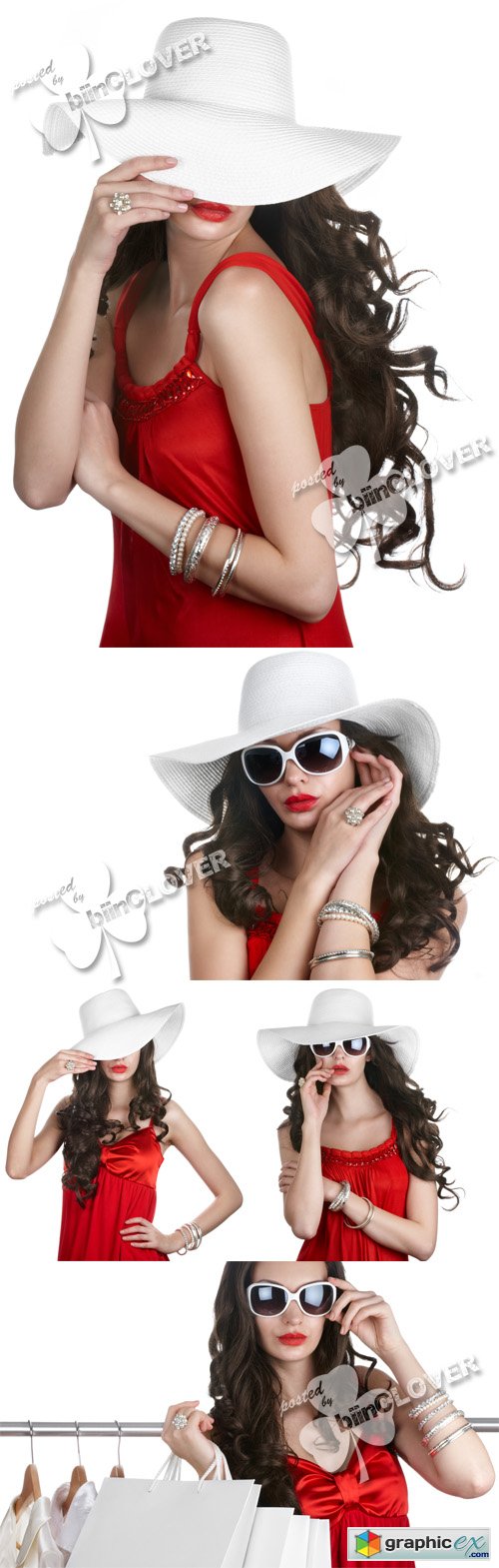 Woman in sunglasses and white hat 0415