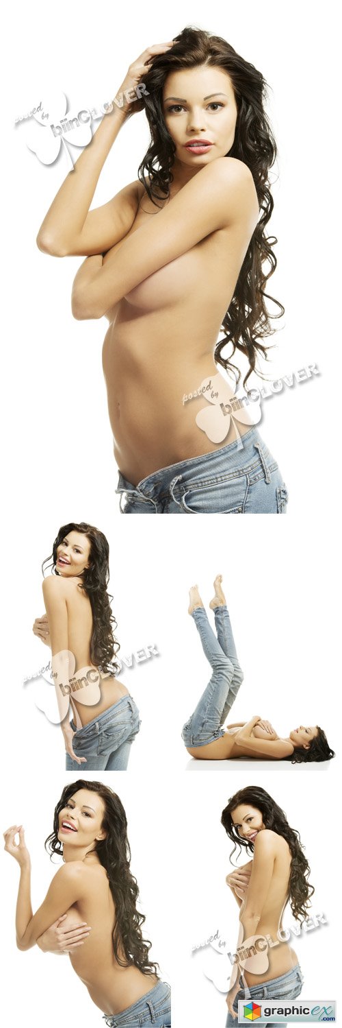 Woman in blue jeans 0414