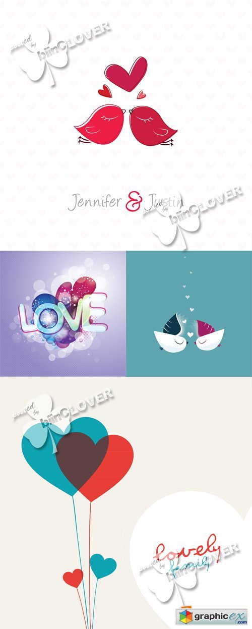 Vector Love cards 0555