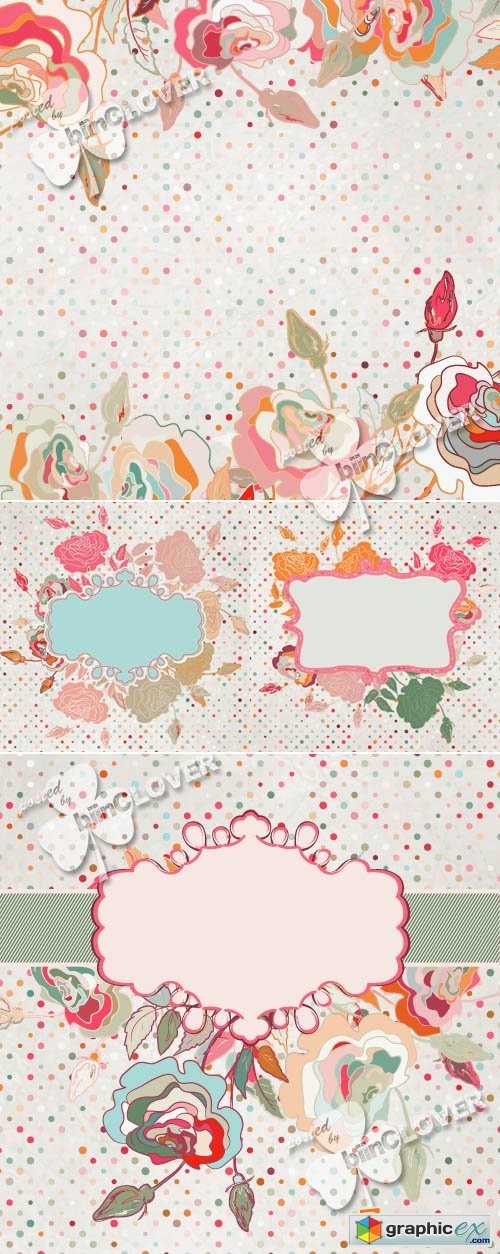 Vector Elegant floral background 0397