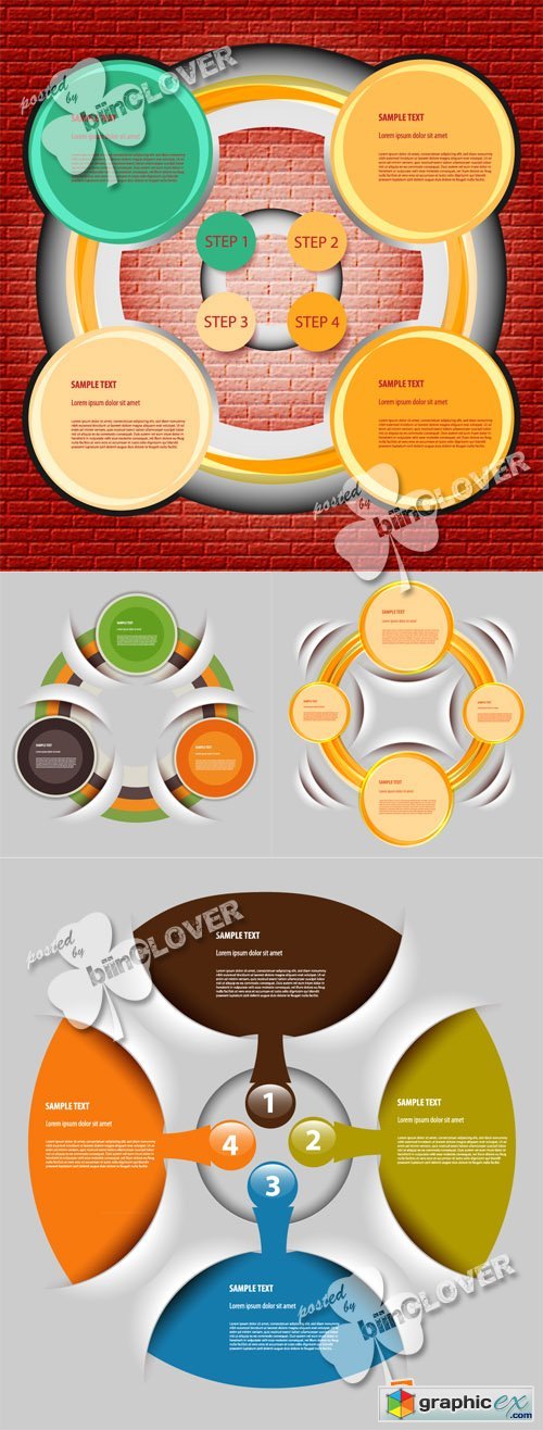 Vector Business template with empty text boxes 0397
