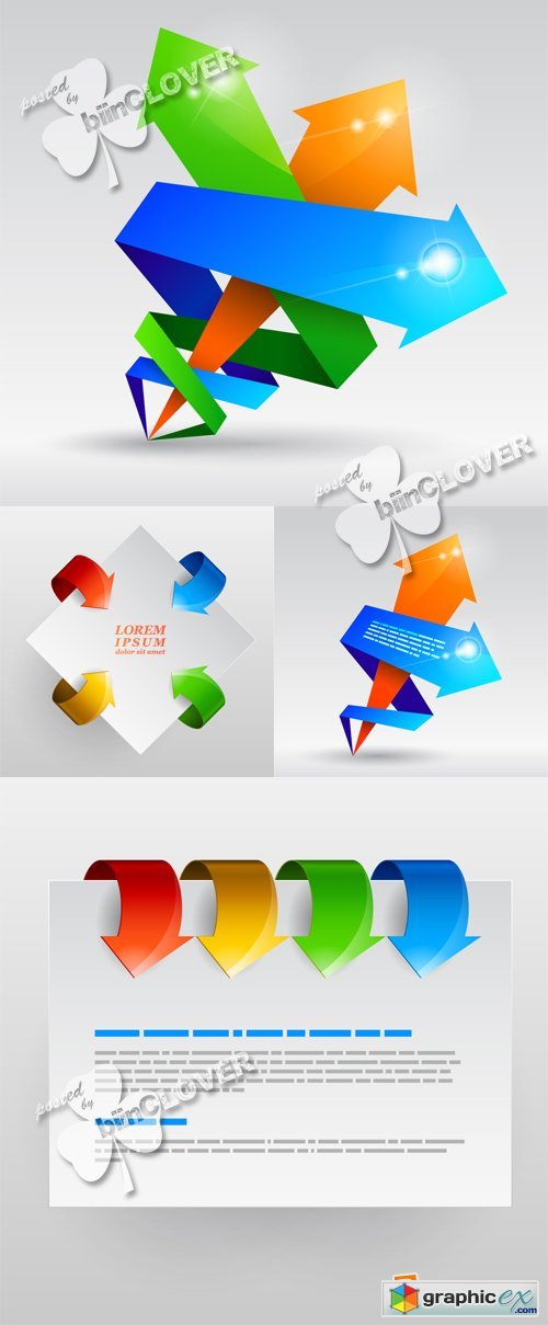 Vector Colored arrows design 0383