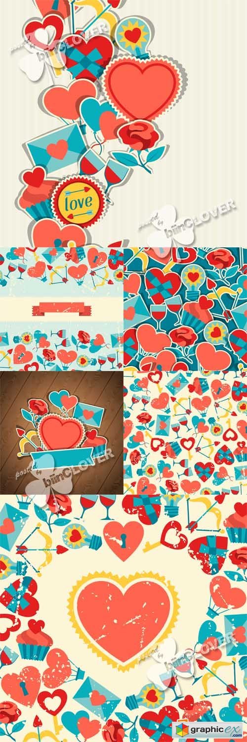 Vector Valentine&#039;s day background 0557