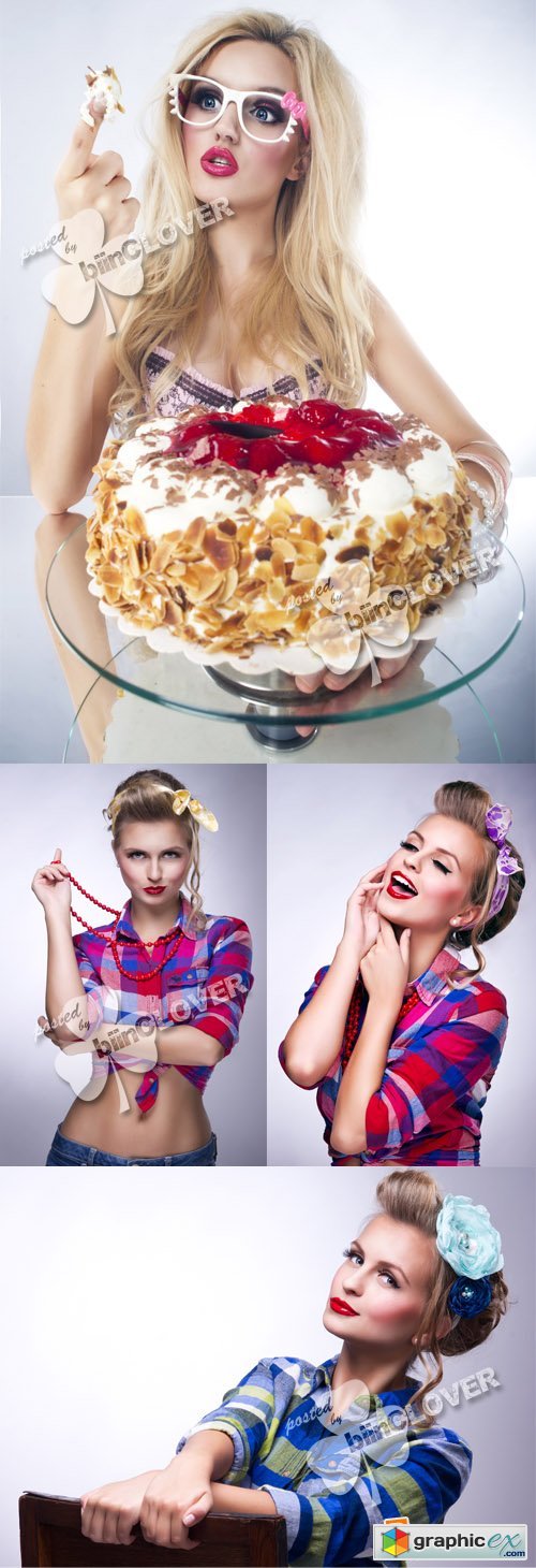 Beautiful girl in pinup style 0380