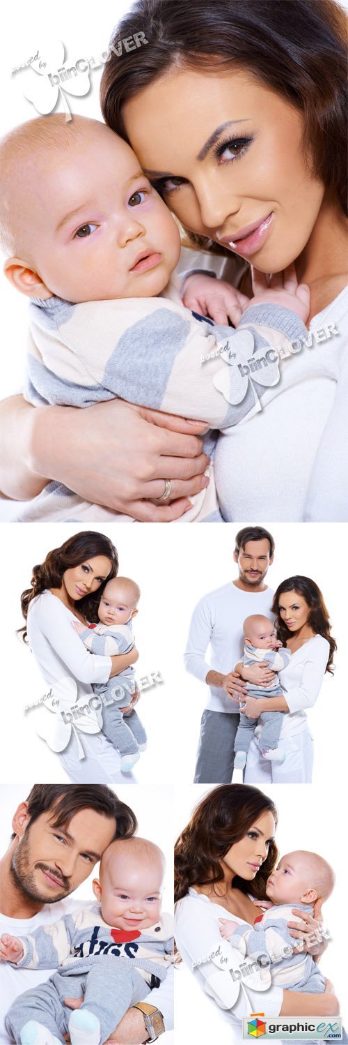 Happy beautiful young family 0377