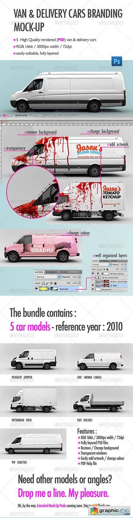 Van & Delivery Cars Branding Mock-Up