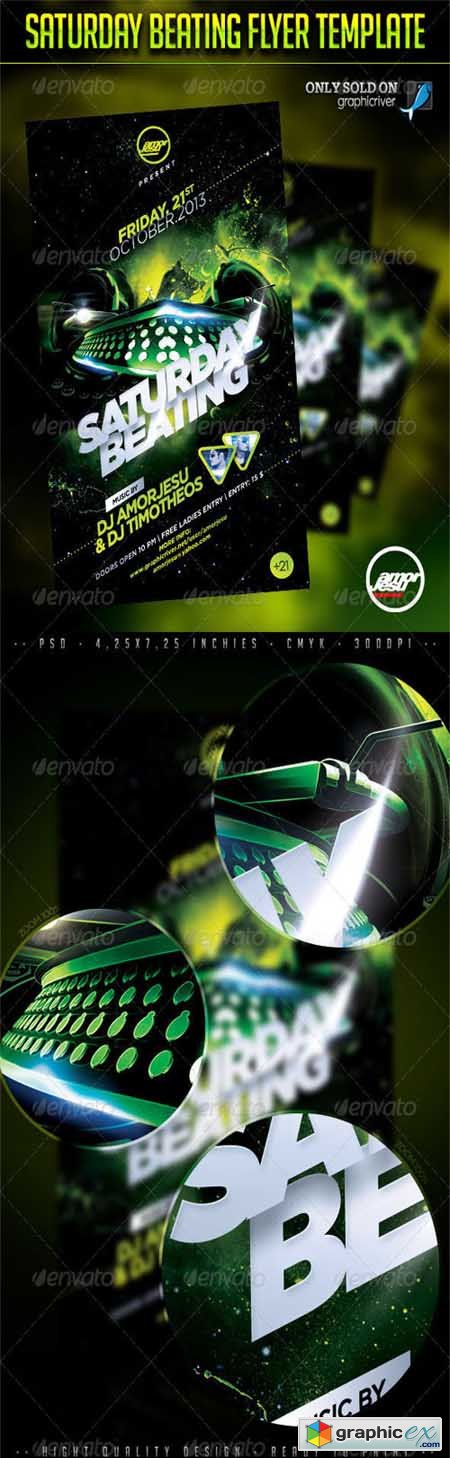 Saturday Beating Flyer Template